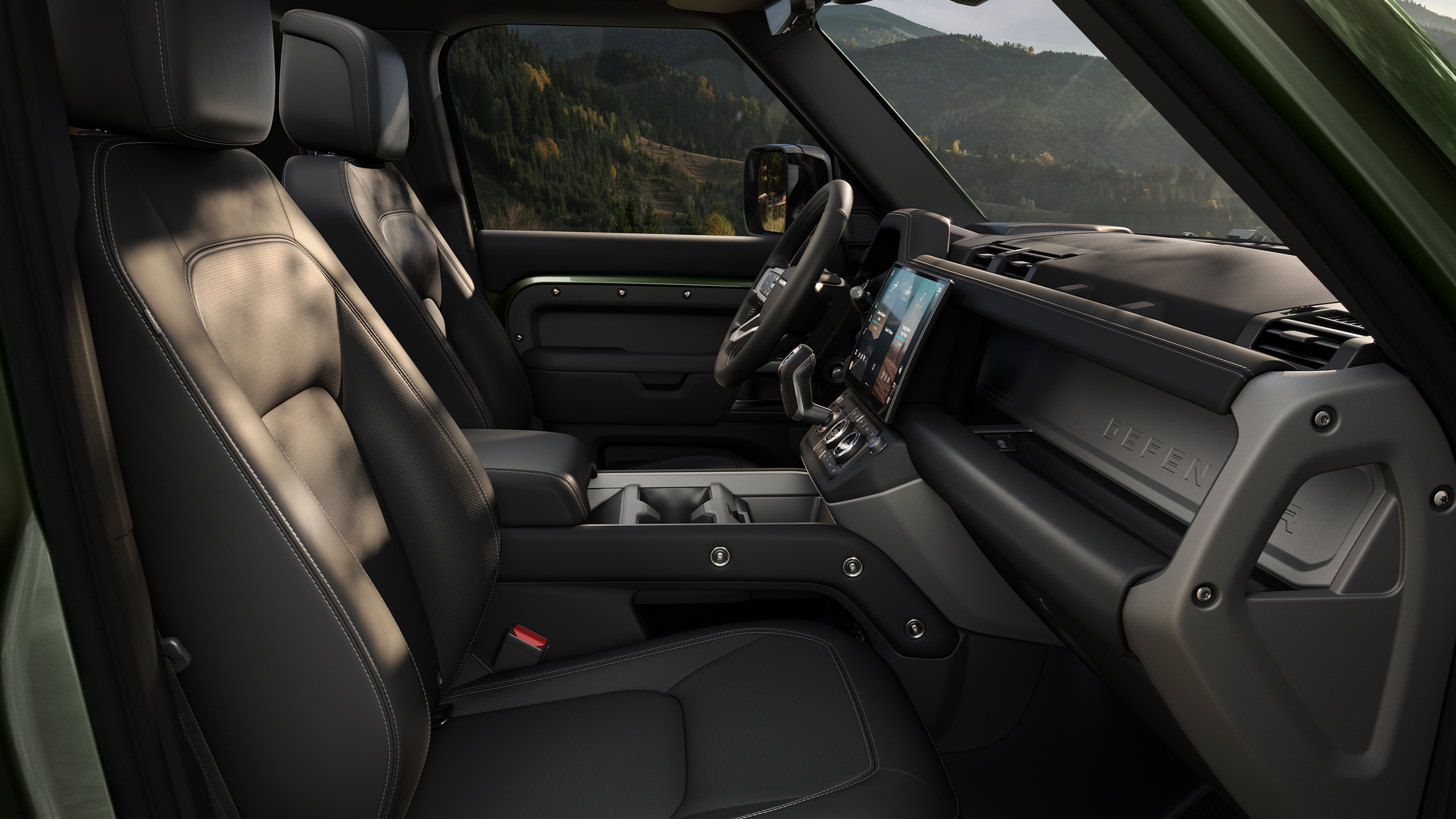 Defender side View Of Captain Chairs