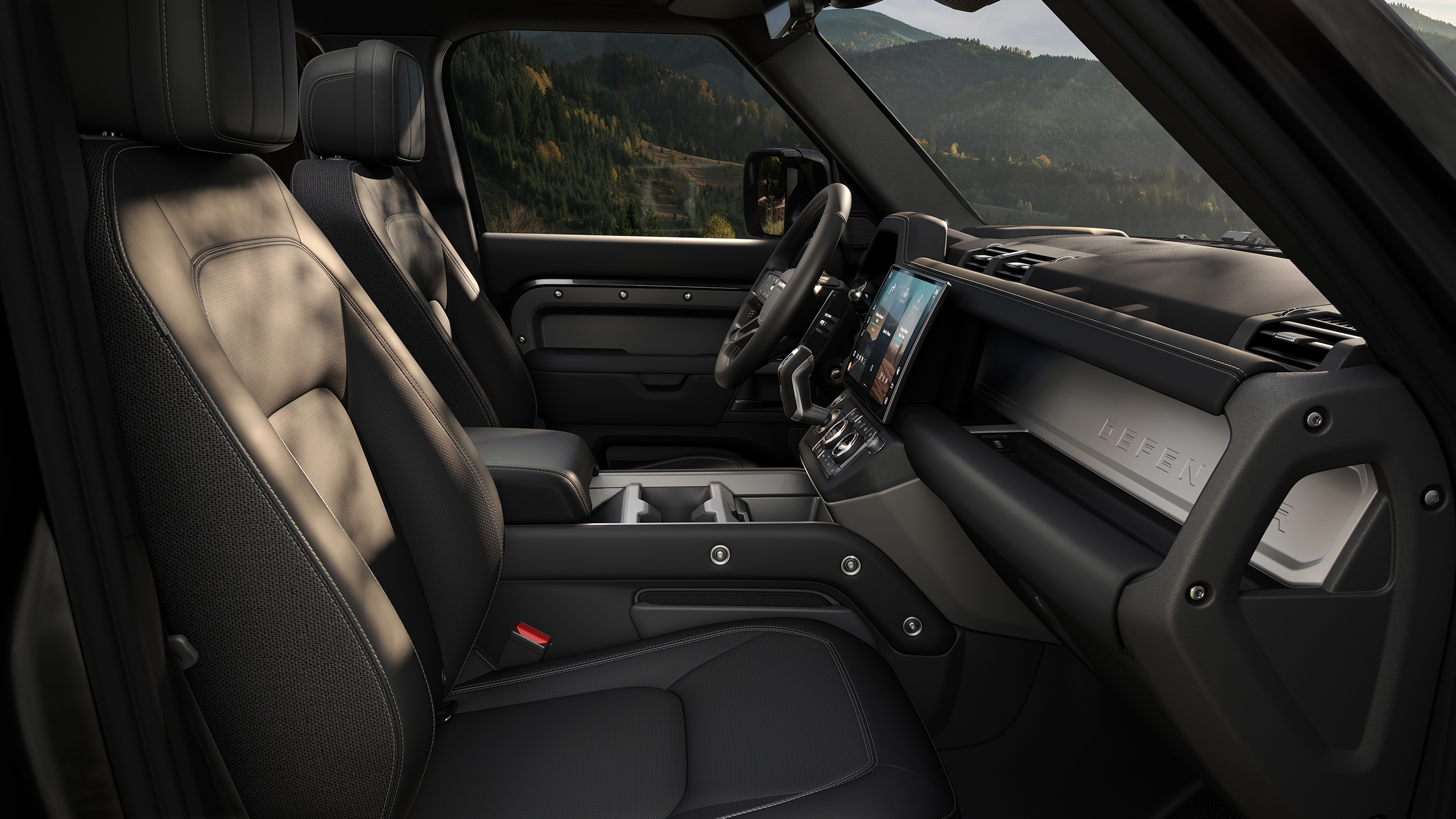 Defender side View Of Captain Chairs